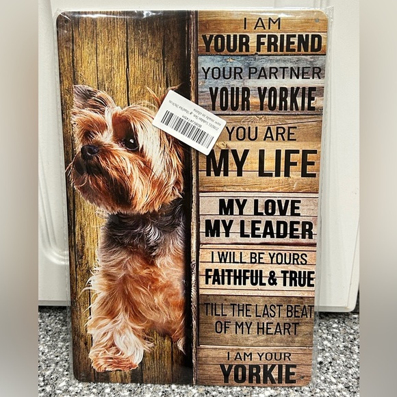 Yorkie "I Am Your Friend" Metal Sign NEW - Picture 1 of 5